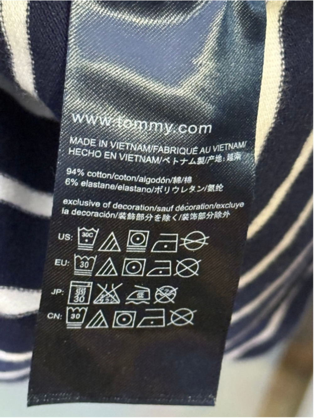 Tommy Hilfiger Navy White Stripe Polo Mini Dress M - Picture 7 of 7